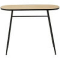 Konzolni stol od crnog metala od 96 30 sa smeđom drvenom pločom, 1 komad