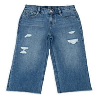 Wonder Nation Girls Traper Ocped Wide Nog Jean, veličine 4- & Plus