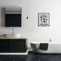 Stupell Industries Budi promjena smiješni toaletni papir Vintage Pean Soroom Grafička umjetnost sjaj siva plutajuća uokvirenog platna