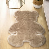 Umjetni mekani tepih od zečje dlake u obliku medvjeda, prostirke za spavaću sobu i dnevni boravak, prostirka za vrata dobrodošlice