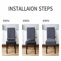 Set od 2 navlake za kuhinjske stolice, zaštitna navlaka za stolice u blagovaonici, klasična plava