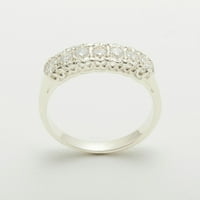 Ženski prsten vječnosti od 10k bijelog zlata s prirodnim dijamantom britanske proizvodnje - opcije veličine-veličina 5,75