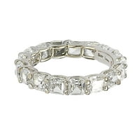 Kolekcionarski bijeli Moderni jubilarni prsten od srebra s kubičnim cirkonijem
