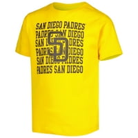 Mladi žuti San Diego Padres Ponovite majicu logotipa