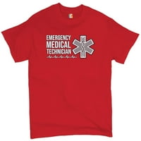 Majica tehničara hitne medicinske pomoći, majica za muškarce, crvena, majica za hitne slučajeve, majica za hitne slučajeve, majica