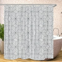 Tiskana zavjesa za tuširanje šik ukras kupaonice zavjesa za tuširanje od poliesterske tkanine s kukama za dom kupaonice