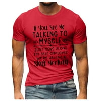 Muška majica s grafičkim tekstom od 3 inča s printom na otvorenom s kratkim rukavima s printom na kopčanje osnovna odjeća
