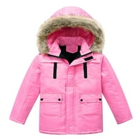 Kaput za djevojčice Slatka gornja odjeća za djecu zimski izolirani kaput za dječake i djevojčice s džepom jakna s kapuljačom otporna