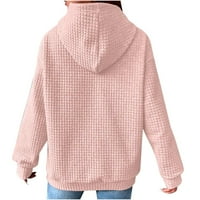 Zimski jednobojni Ženski džemper tople boje Dugih rukava svestrani zimski pulover Ženska majica s kapuljačom casual pulover majica