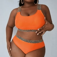 Ženski kupaći kostimi proljeće ljeto Plus Size Monokini Push up jednobojni kupaći kostimi Plus size kupaći kostimi