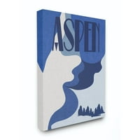 Aspen apstraktni dizajn Plave planine platno zidna umjetnost Daphne Polselli