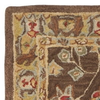 Ručno tkani tepih od 9562 do smeđe i zlatne boje