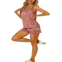 Jedinstvene ponude žensko satensko donje rublje čipka obloga cami vrhova kratke hlače pidžame setovi za spavanje