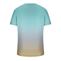 Muški ljetni casual puloveri, topovi, modna majica u boji gradijenta s izrezom u obliku slova u, Sportska bluza za fitness kratkih