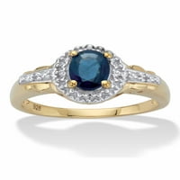 Ovalni izrezani koktel prsten s prirodnim plavim safirom ili zelenim peridotom i bijelim topazom od žutog zlata ili srebra