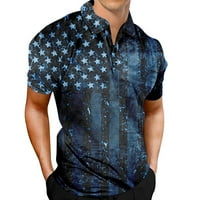 Modni muški topovi, ležerna bluza običnog kroja, muške polo majice, Muške košulje s dugmadima s dugim rukavima u tamnoplavoj boji;