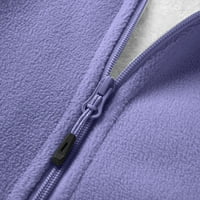 Zimski kaputi za žene modna jednobojna reverzibilna jakna od flisa Plus size casual labavi izolirani džemper od flisa s patentnim