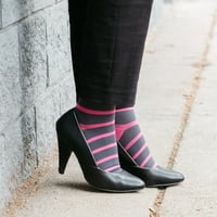 Ženske kompresijske čarape s prugama od karamele u šarenom uzorku