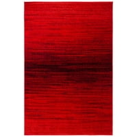 Adirondack Maris Abstract Area tepih, crvena crna, 9 '12'