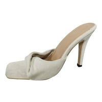 Sandale za žene, prozračne cipele na petu na vezanje, Ležerne sandale, ženske boemske sandale, bijela Veličina sandala 8