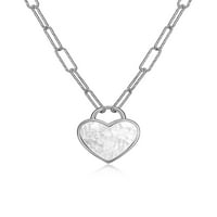 Zauvijek aspekt Majke bisernog srca Paperclip 18 ”ogrlica u srebrnom, odraslom ženku