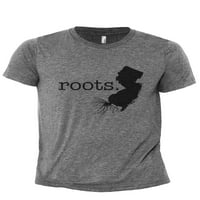 Home Roots State Jersey, New Jersey, New Jersey, muška t-shirt modernog rez, vesela casual majica s grafičkim po cijeloj površini