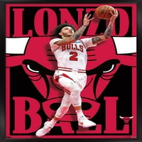 Zidni plakat Chicago Bulls-Lonzo Ball, uokviren 14.725 22.375