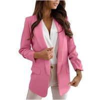 Ženske jakne sako s reverom dugih rukava gornja odjeća poslovni uredski sako s jednim gumbom labavi vrhovi za posao