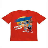 Space Jam Boys Boys Crew Panel & LeBron Pose Grafičke majice s 2 paketa, veličine 4-18