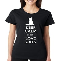 Majica Ostanite mirni i volite mačke