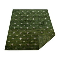 _ Ručno pleteni tepisi na tkalačkom stanu Moderni svileni tepih za dnevnu sobu u spavaćoj sobi zeleni bež 6'99'