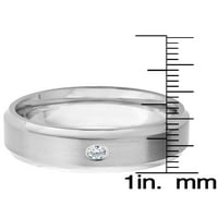 Obalni nakit satenska završna obrada s kosim rubom prsten od narukvice od titana