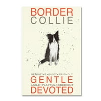 Zaštitni znak likovne umjetnosti 'Border Collie' platno umjetnost Michelle Campbell