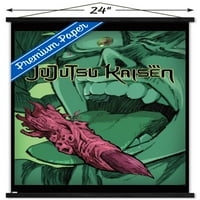 Jujutsu Kaisen-Teaser engleski zidni plakat s drvenim magnetskim okvirom, 22.375 34