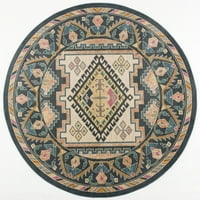 Okrugli tepih u boji breskve od 7 inča