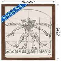 Stranije stvari: sezona - Vitruvian Demogorgon zidni Poster, uokviren 14.725 22.375
