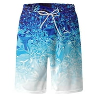 Ljetne Muške kratke hlače s modnim naramenicama u havajskom stilu na plaži sportske Ležerne kratke hlače u plavoj boji