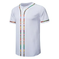 Muška bluza s kratkim rukavima A. D. ležerna majica za Bejzbol na kopčanje s krpicama s printom Bluza na rasprodaji Bluza