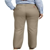 Ženske široke ravne hlače od elastičnog kepera veličine plus veličine