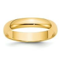 Polukružni prsten od najfinijeg zlata od 14 karata, žuta-Veličina 9,5
