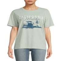 Time & Tru Ženska grafička majica s kratkim rukavima Malibu California