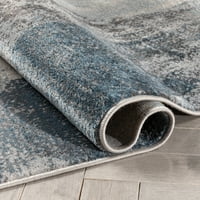 Dobro tkani Moderni apstraktni Sivi; 2'3 7'3 trčanje tepih