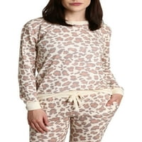 Set leopard pidžama s dugim rukavima