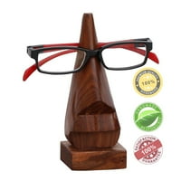 Ručno izrađeni držač naočala u obliku bizarnog nosa ili drveni stalak za prikaz