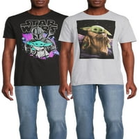 Majice s grafičkim printom za muškarce i 2-omot, 2-omot, veličine 2-omot-3-omot
