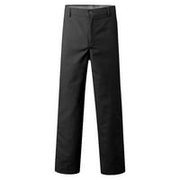 Muške Ležerne jednobojne hlače Pune dužine s uskim džepom s patentnim zatvaračem, hlače s mušicama za dom na otvorenom