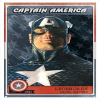 Comics of comics - zidni Poster Captain America map, 14.725 22.375