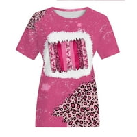 Ženske majice s ružičastom vrpcom za preživjele od raka, ružičasta tunika s grafičkim uzorkom, jesenski modni topovi, modne majice