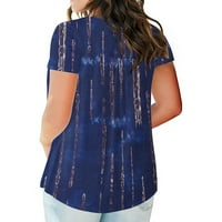 Ženska pripijena Majica na rasprodaji modna ženska ljetna široka majica s okruglim vratom s printom ležerna bluza kratkih rukava