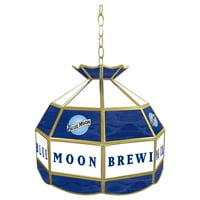 Plavi mjesec obojen stakleni biljarski promjer svjetiljke